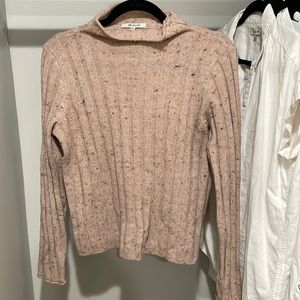 Beautiful madewell mauve mock neck donegal sweater